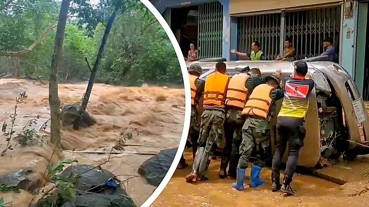 Sturzfluten und Schlammlawinen: Monsunregen sorgt für Chaos in Thailand