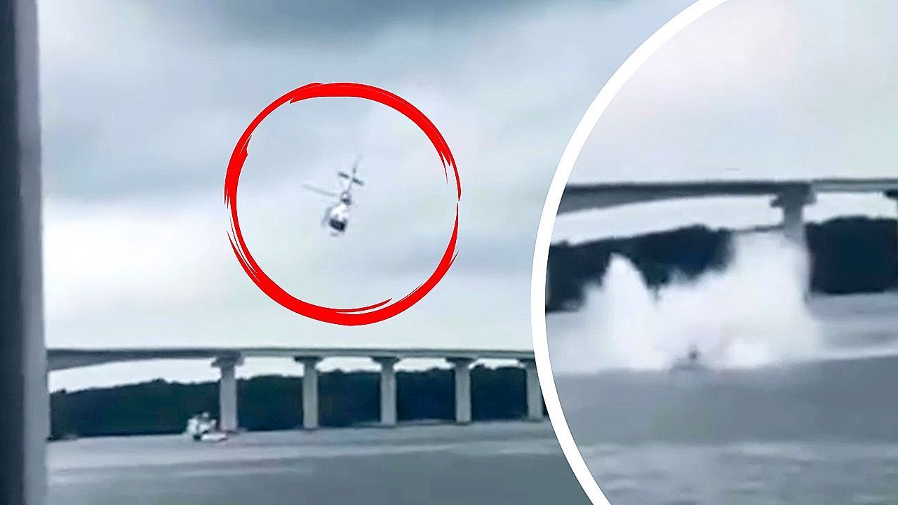 Drama bei Polizeiübung: Hubschrauber kracht ins Meer – Insassen gerettet