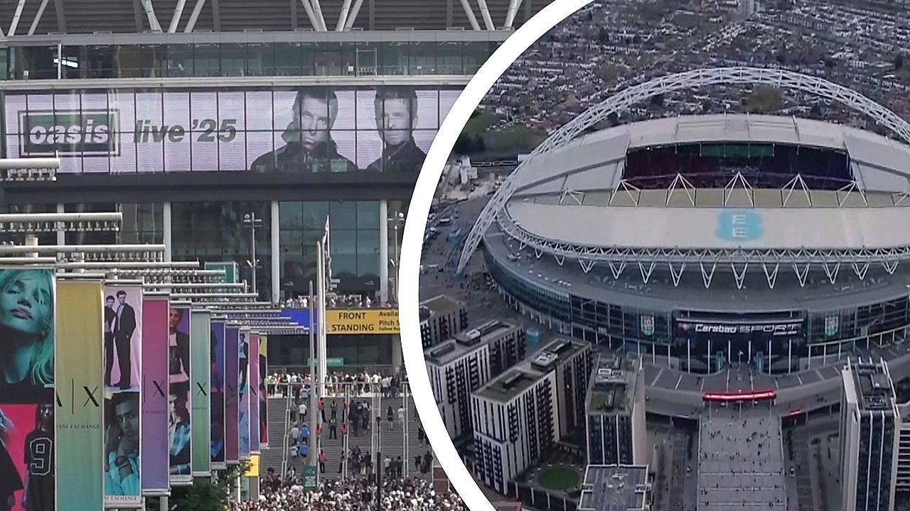 Video: Tödlicher Unfall bei Oasis-Konzert: Mann stürzt in Wembley-Stadion und stirbt