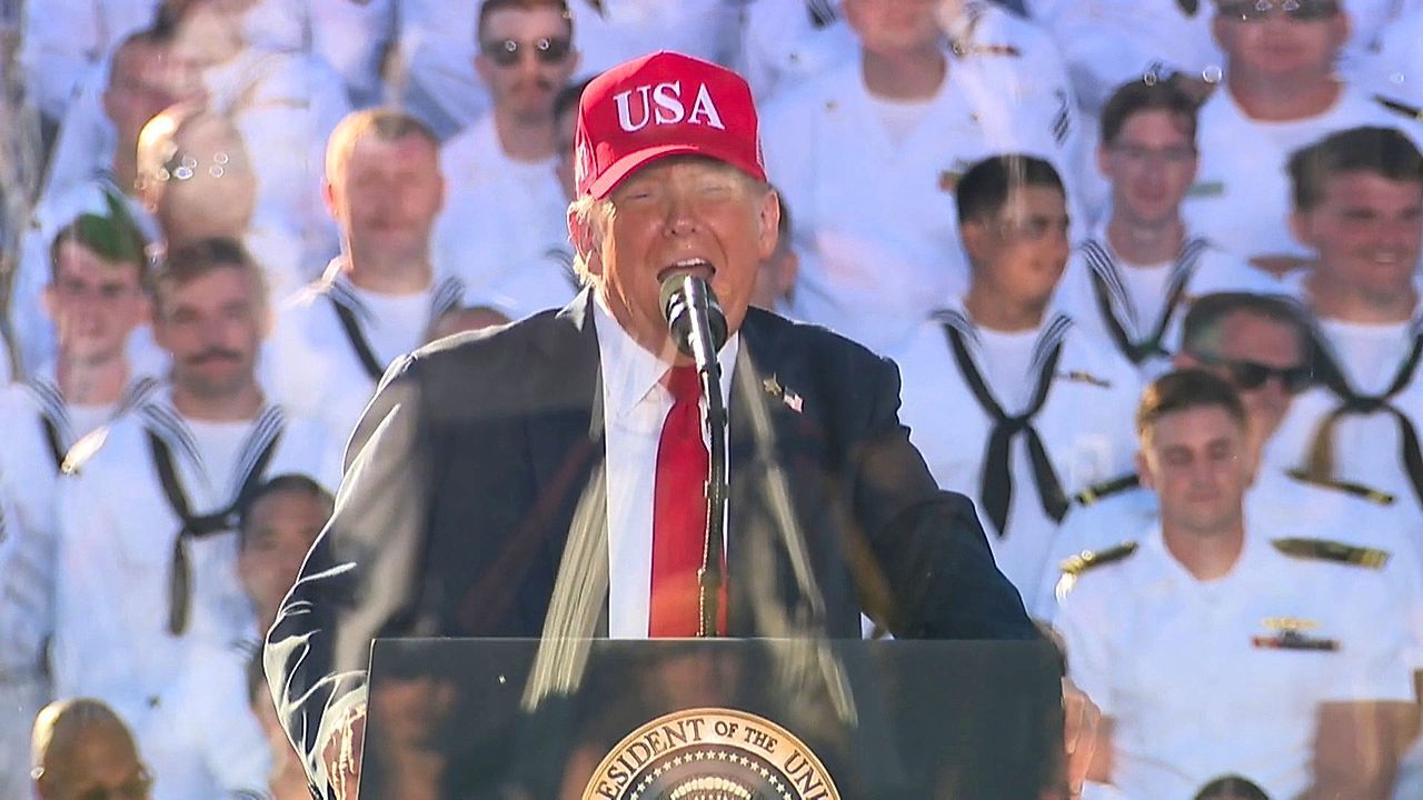 Trump declares end of 'political correctness' at 250th anniversary of US Navy