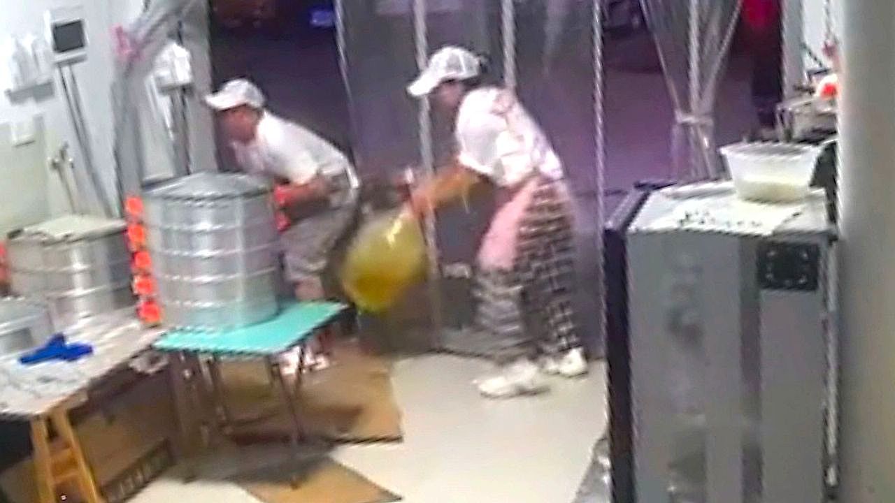 Video: Quick-thinking wife saves husband from electrocution with plastic drum