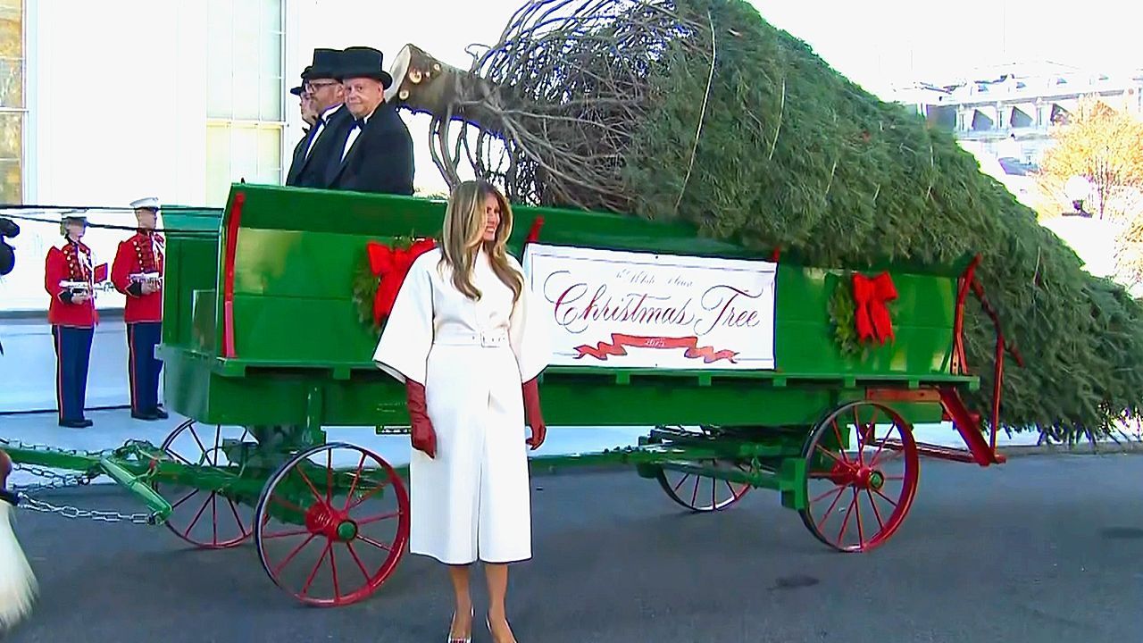 Melania Trump welcomes the official 2025 White House Christmas tree