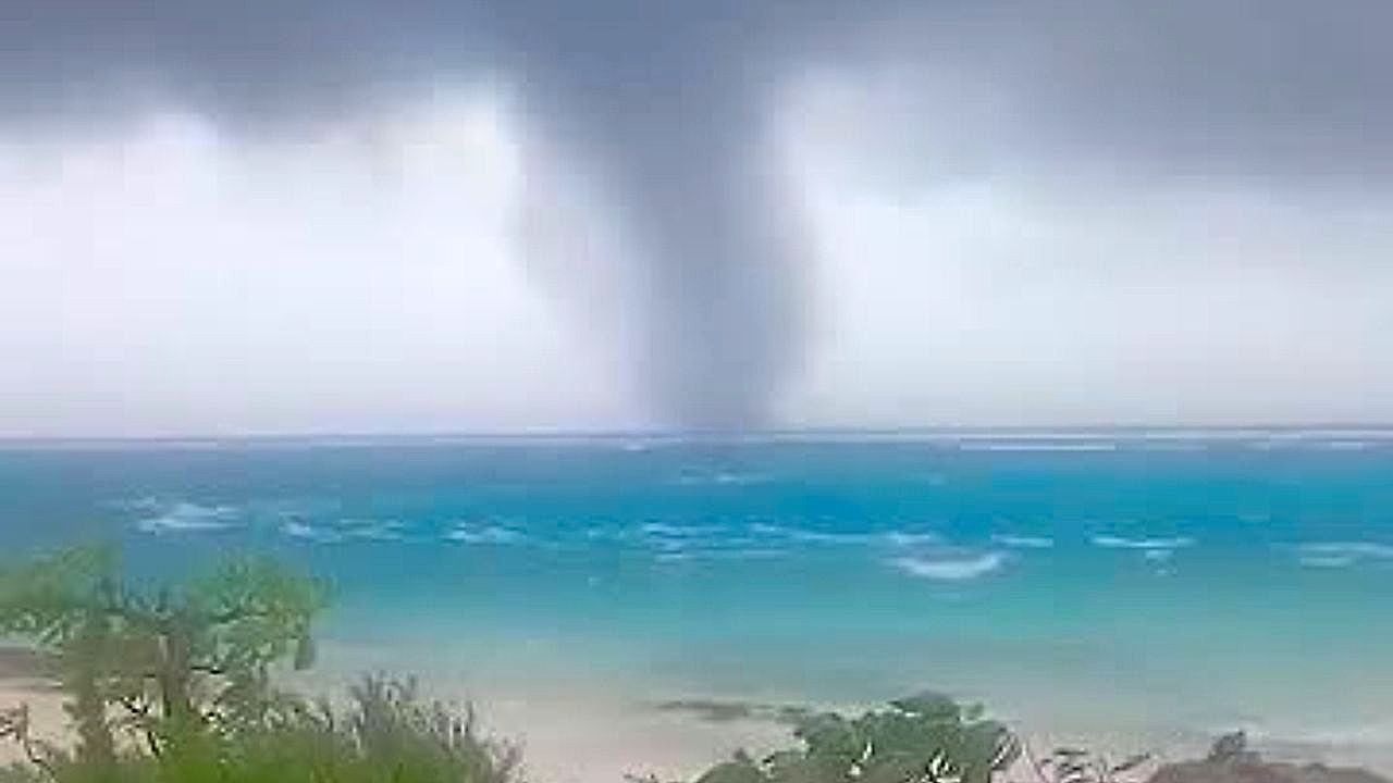 Video: Giant waterspout surprises locals off the coast of Fiji