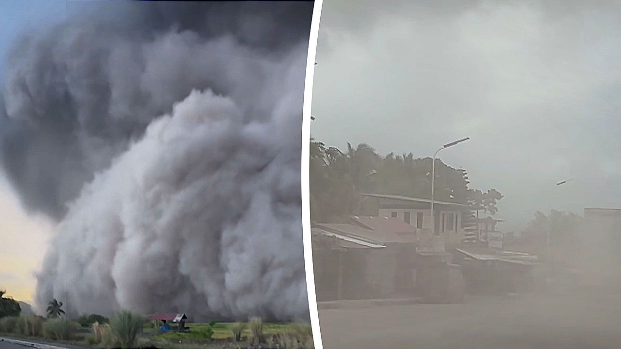 Video: Asche und Lavaströme: Tausende fliehen nach Vulkanausbruch auf den Philippinen