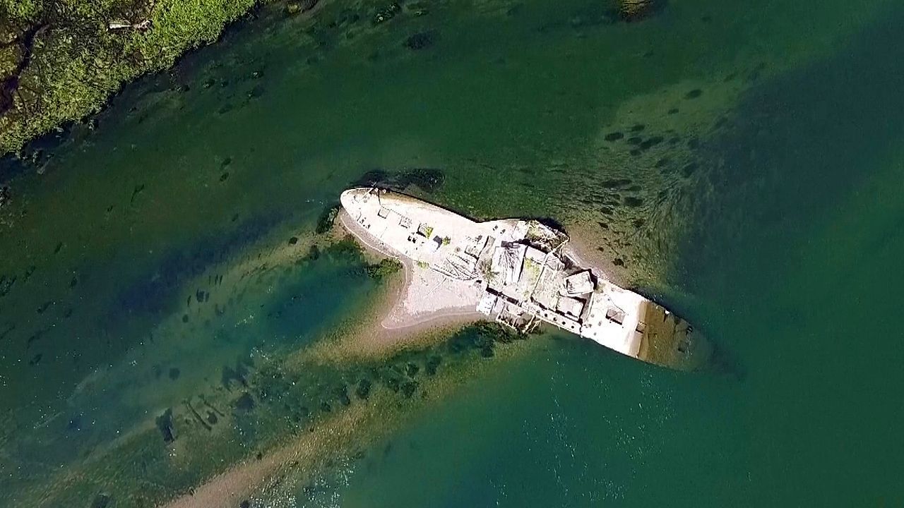 Video: Historischer Dampfer aufgetaucht: Dürre legt „Titanic der Save“ in Serbien frei