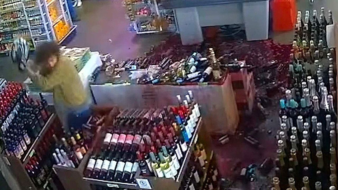 Video: Man smashes over $11,500 worth of wine bottles after his card gets declined