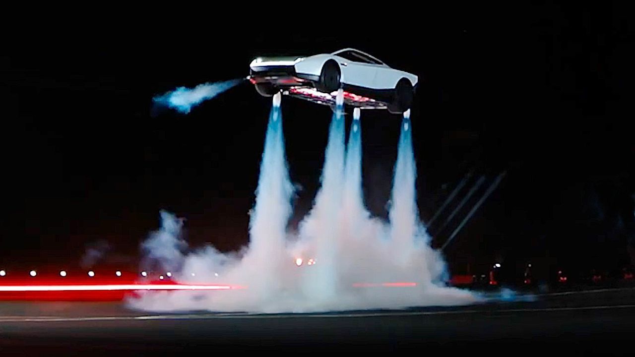 Video: Abheben statt Überholen: Tesla präsentiert „fliegenden“ Roadster