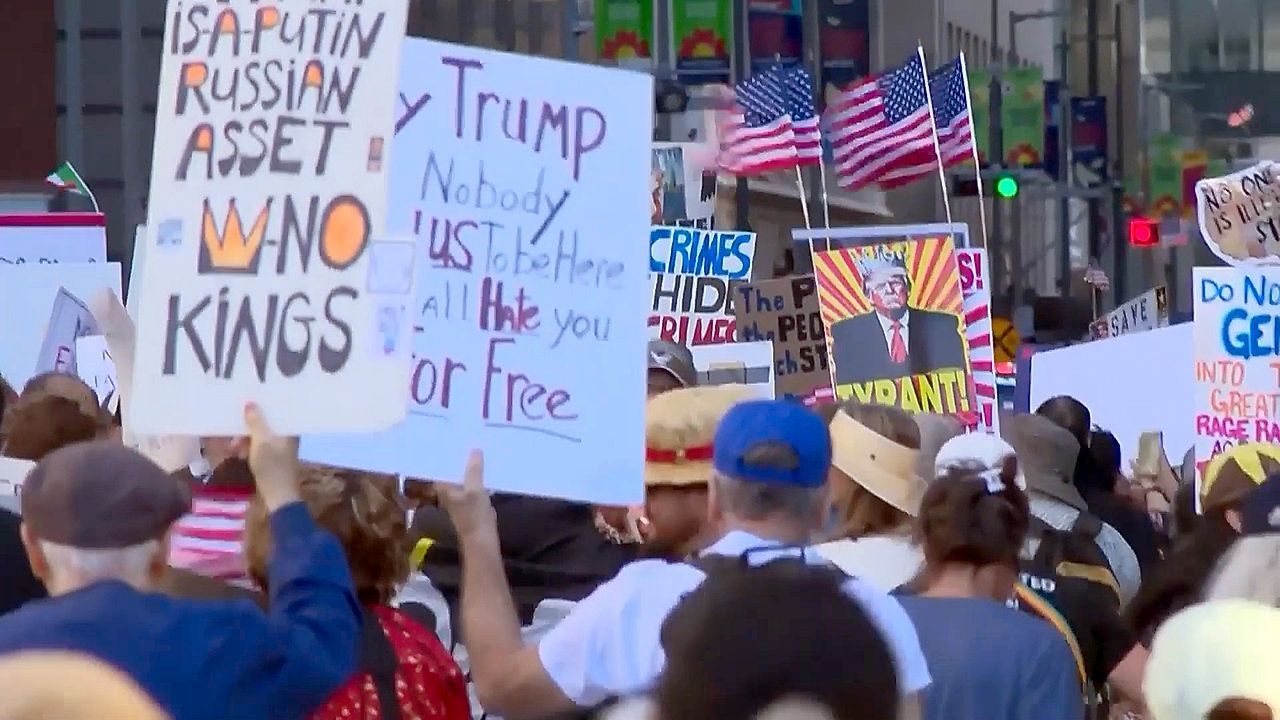 “No Kings” protesters rally against Trump as battle for Congress heats up
