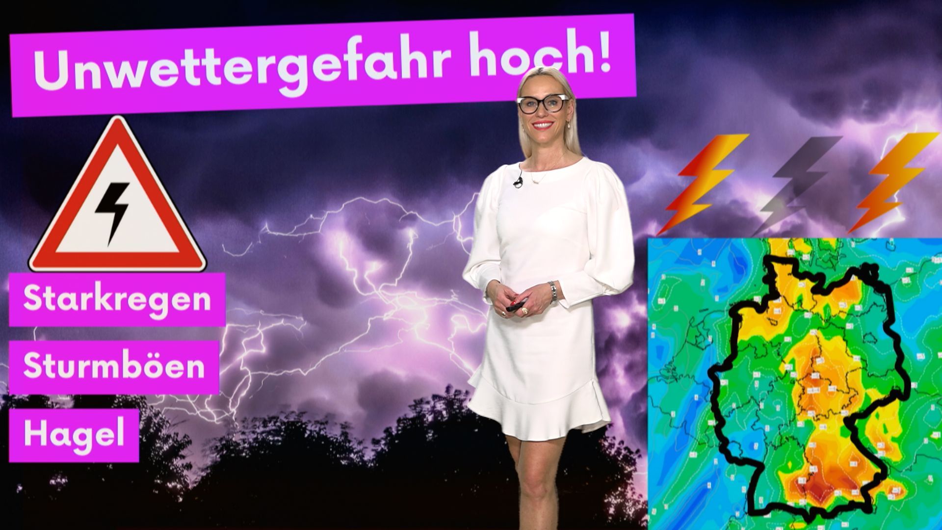 Unwetterwarnung: Gewitterfront donnert über Deutschland! Nächste Woche Hitze-Alarm! Dann Blitze?!