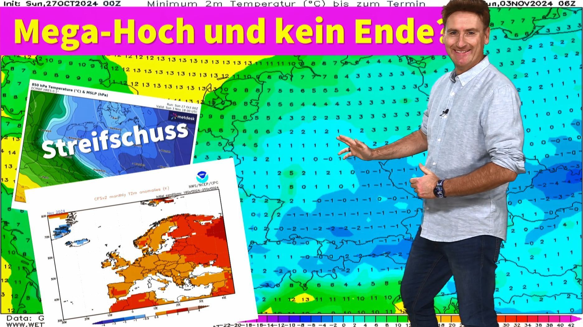 Wintereinbruch, Kälte, 30 cm Schnee - viel Lärm um nichts? Wie erwartet: Hochdruck ist sehr stabil