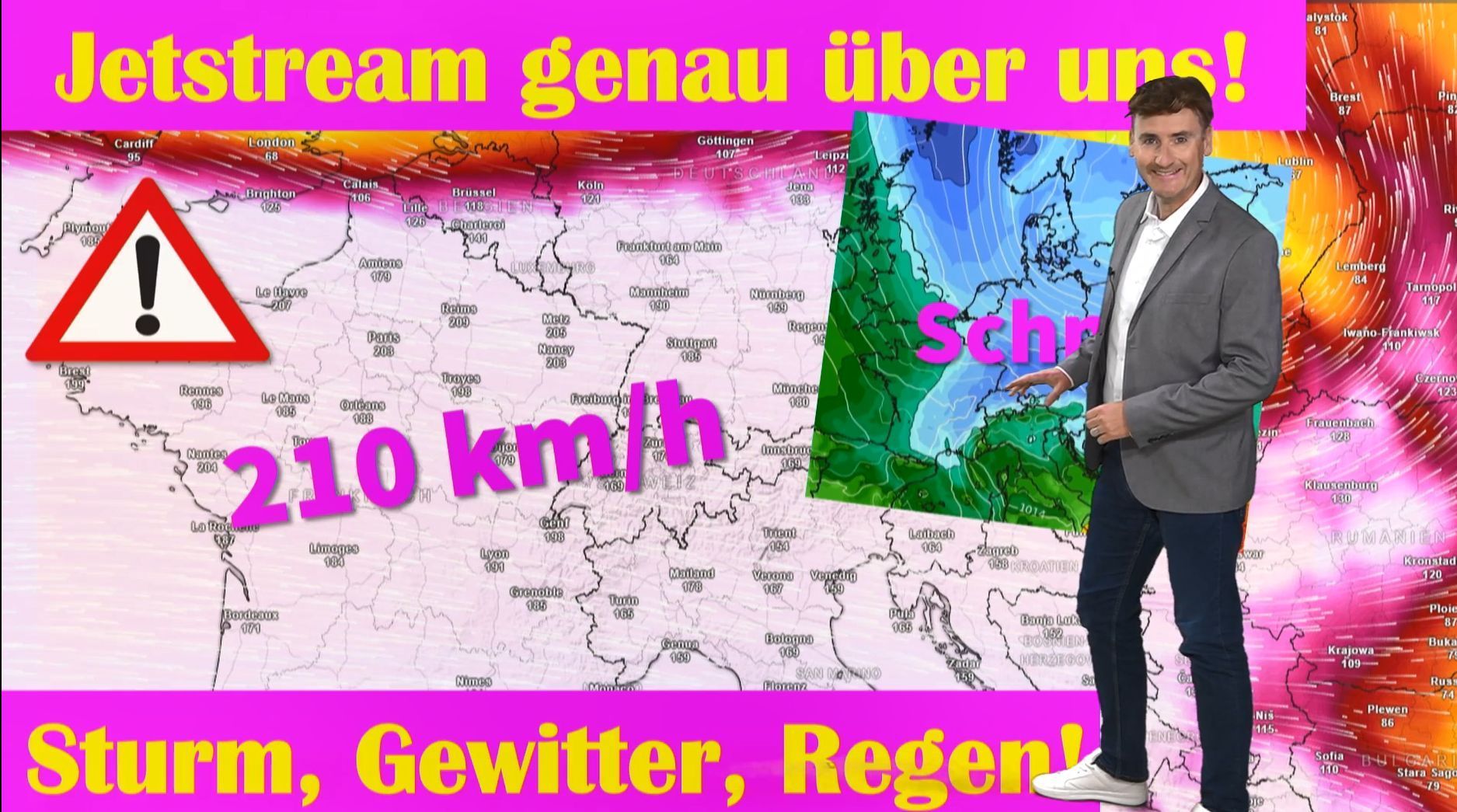 Video: Extremer Wetterwechsel durch Jetstream: Sturm, Regen, Gewitter und sogar Schnee! Temperatursturz droht!