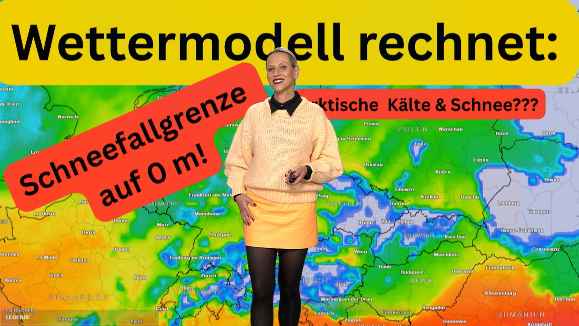 Video: Arktis-Kälte rollt an: Polarluft, –12°C, Schneeoption hoch – Schneefallgrenze sinkt auf 0 m!