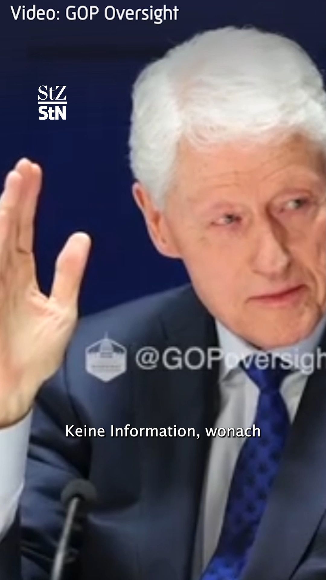 Video: Clinton verteidigt Trump im Epstein-Komplex