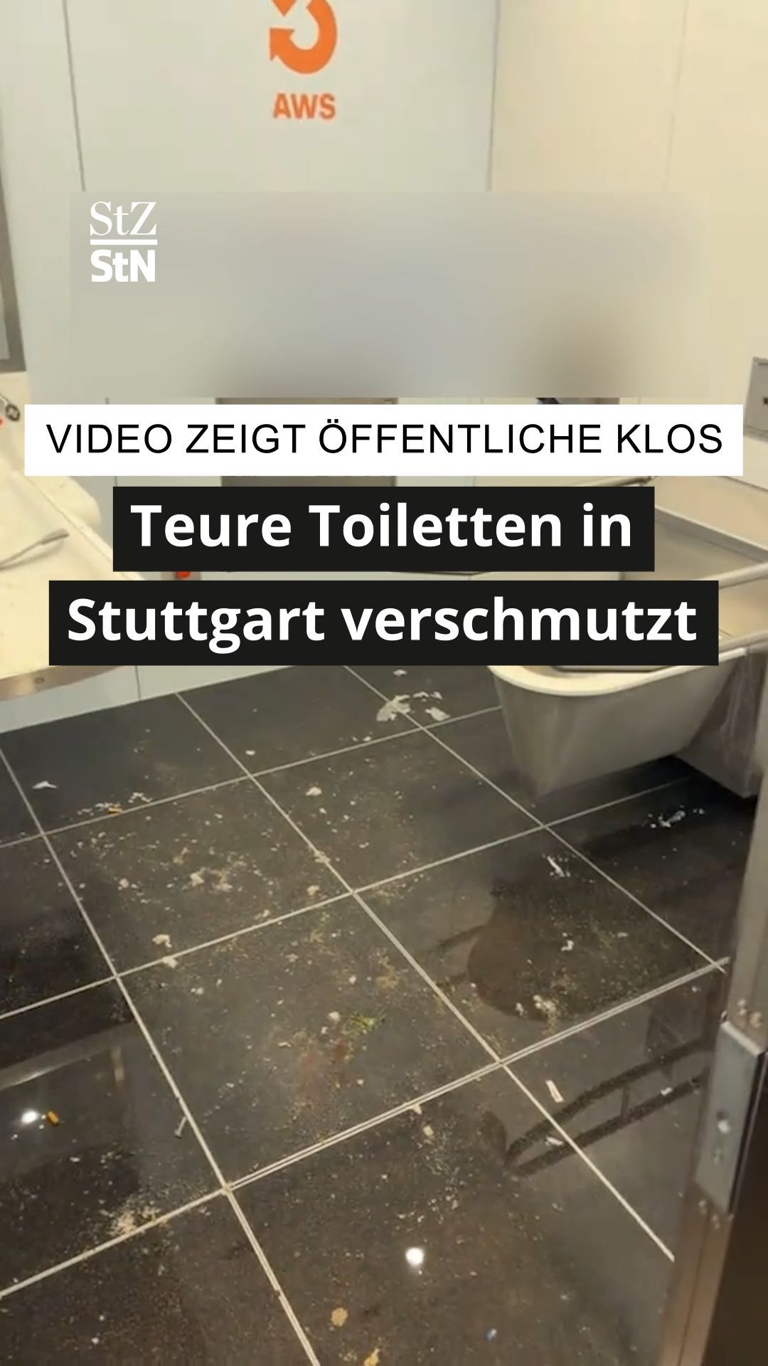Teure selbstreinigende Toiletten in Stuttgart: Video zeigt verschmutzte öffentliche Klos