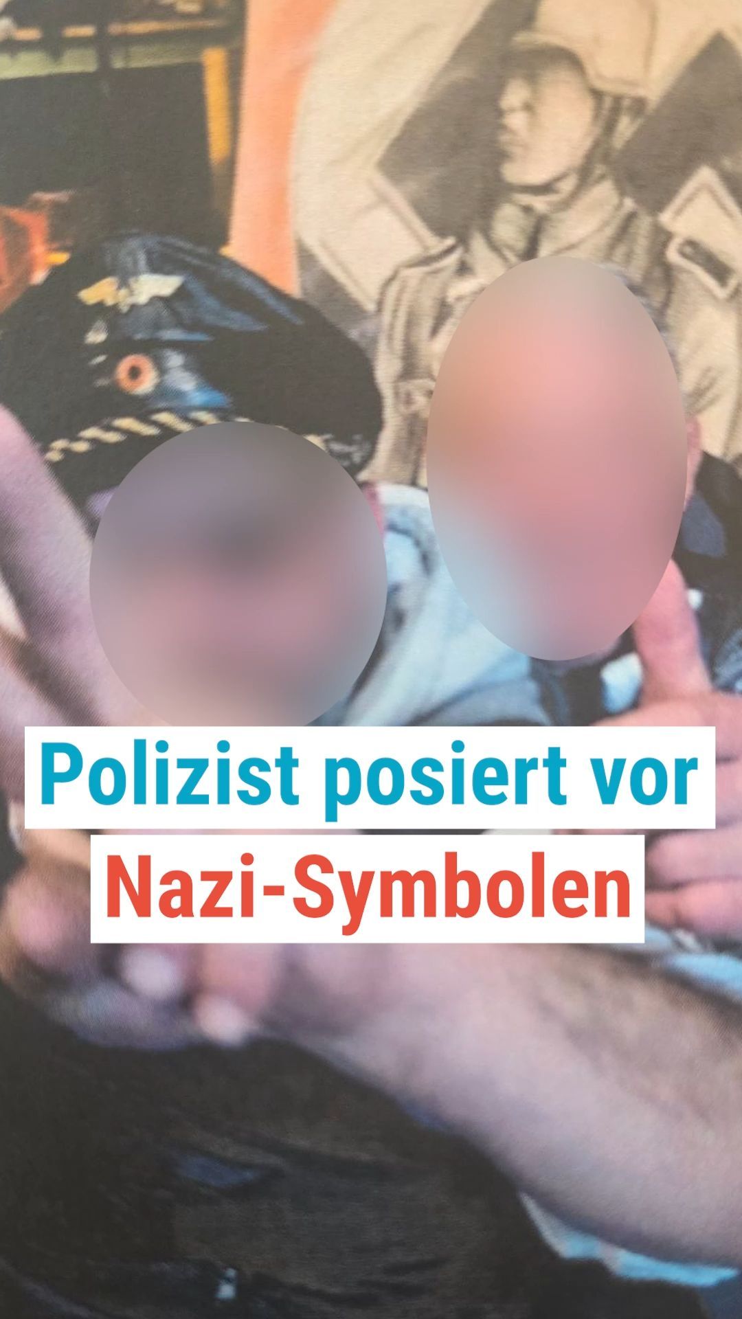 Video: Polizist posiert vor Hakenkreuz in Elbe-Elster?