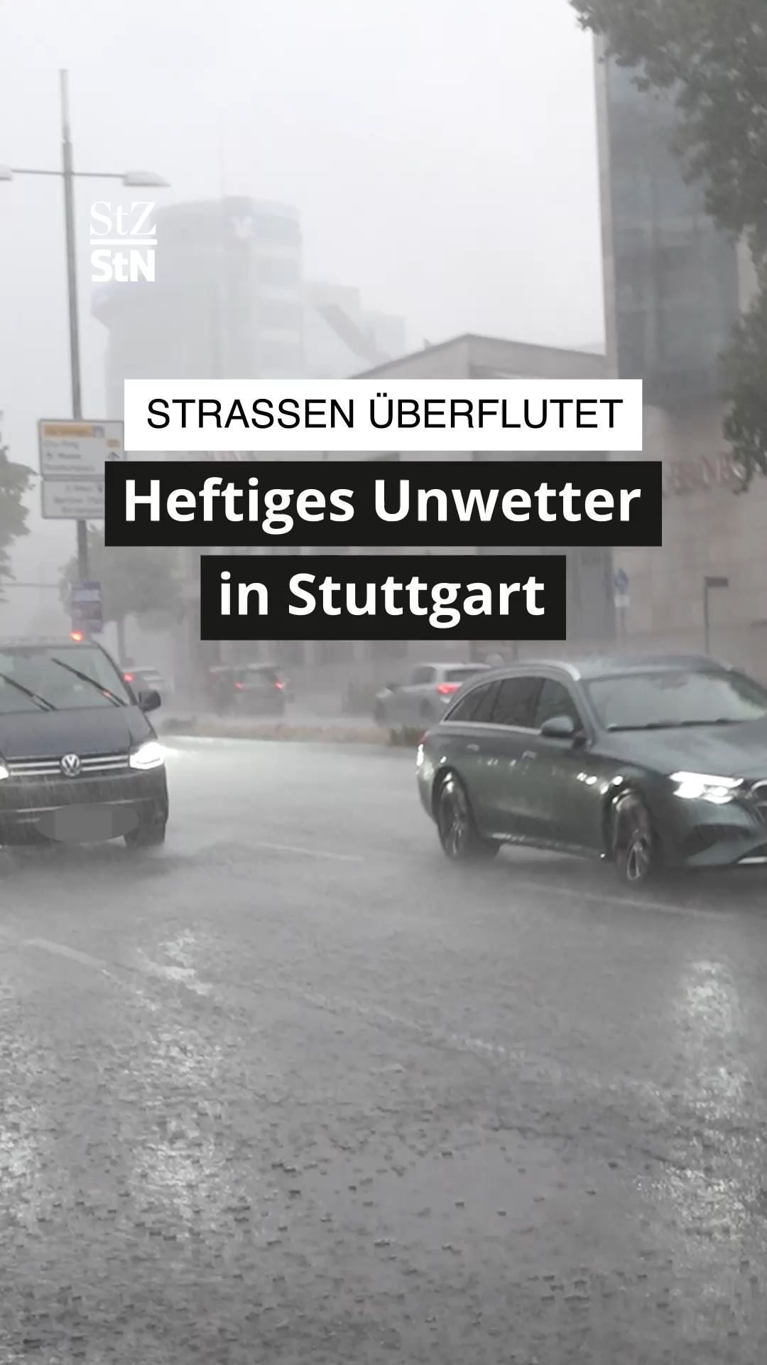 Flooded Streets: Severe Storm in Stuttgart