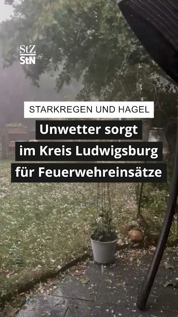 Video: Unwetter im Kreis Ludwigsburg: Starkregen, Hagel, Sturm – Feuerwehren im Dauereinsatz