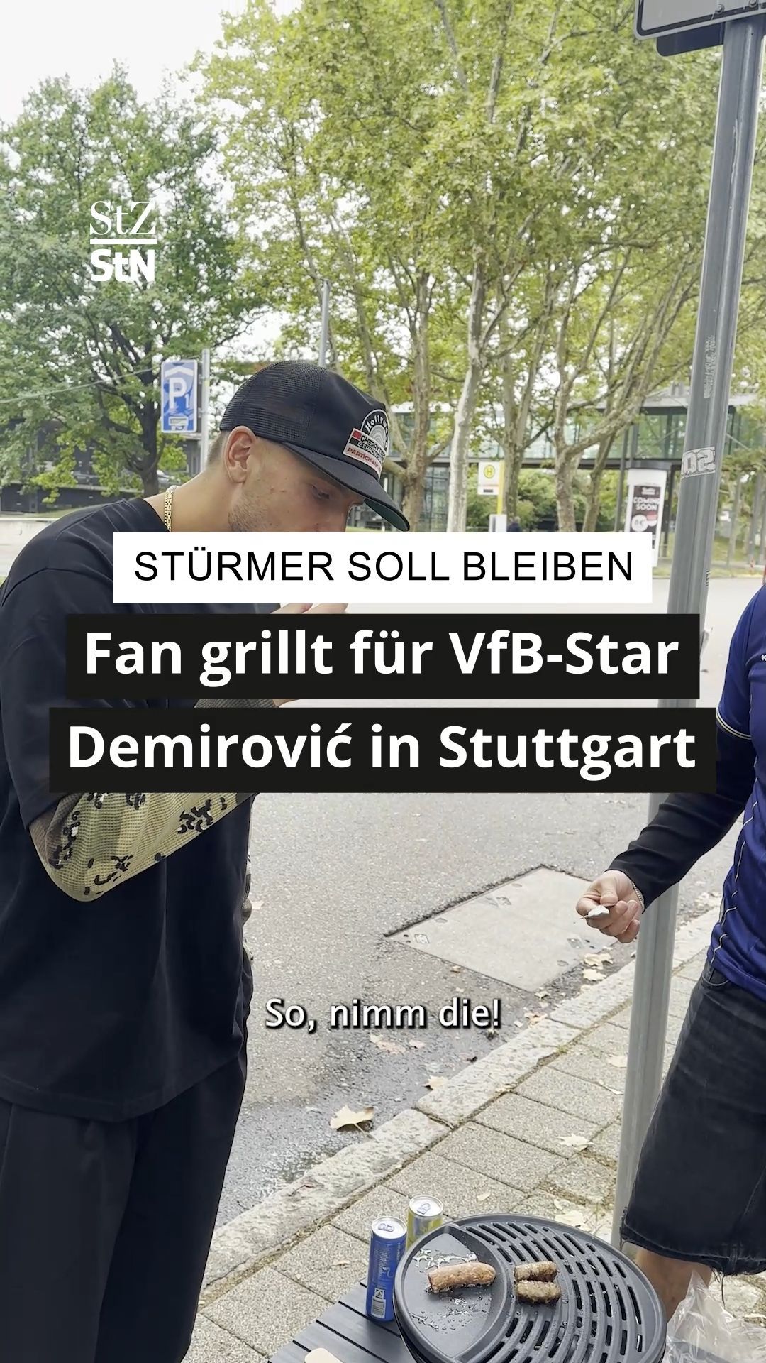 Video: Fan grillt für VfB-Star Demirović in Stuttgart