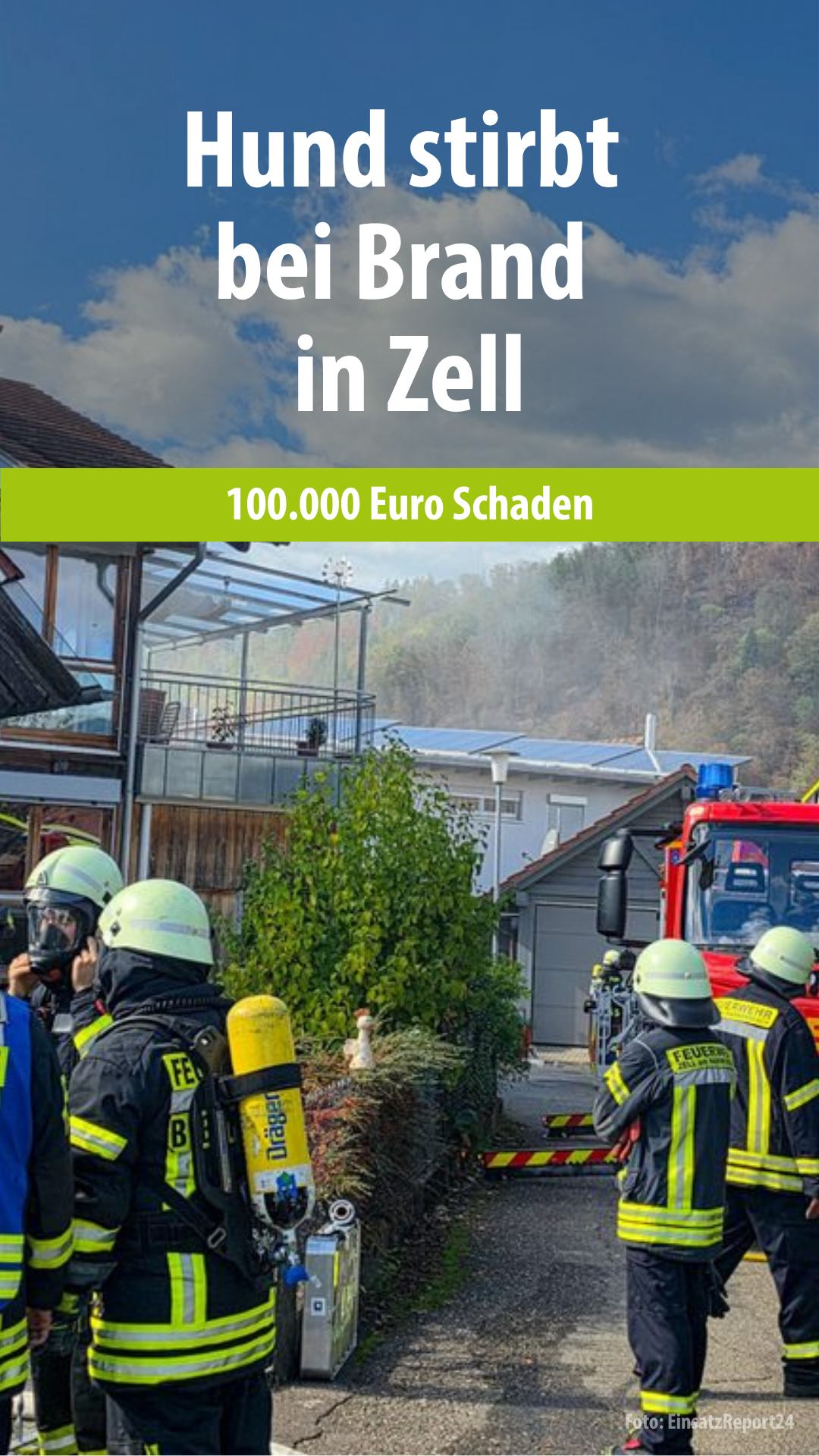 Video: Hund stirbt bei Brand in Zweifamilienhaus in Zell