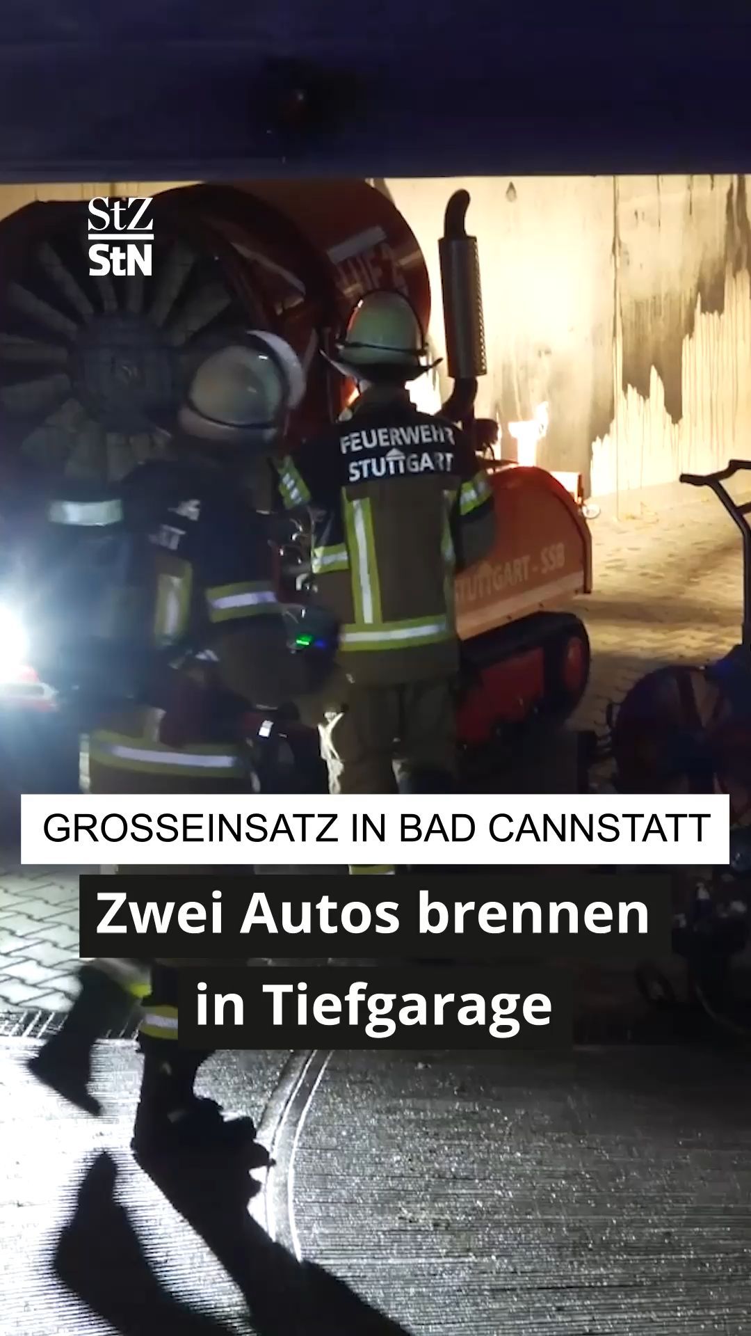 Video: Großeinsatz in Bad Cannstatt