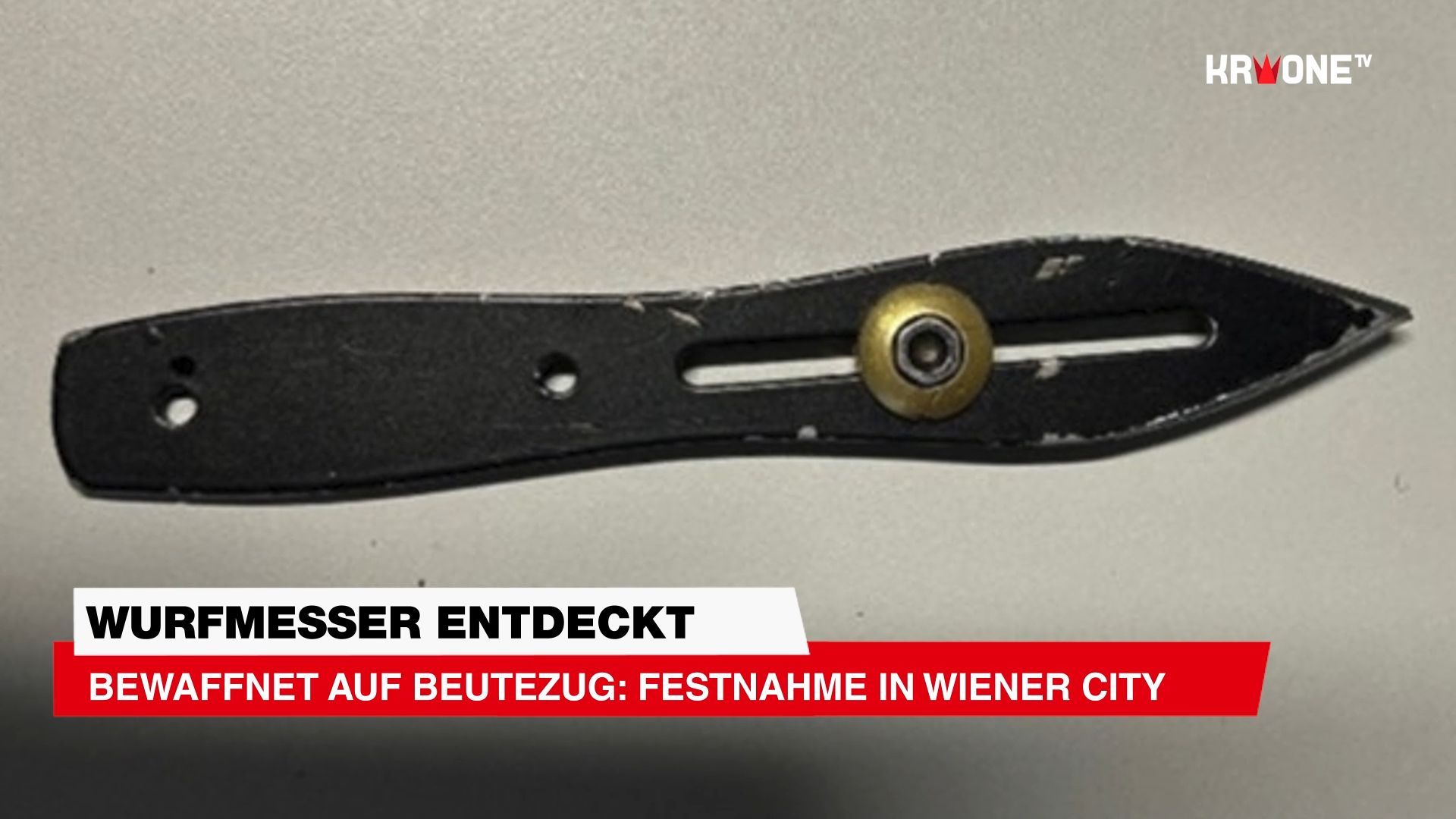 Video: Bewaffnet mit Wurfmesser auf Beutezug: Festnahme in Wiener City