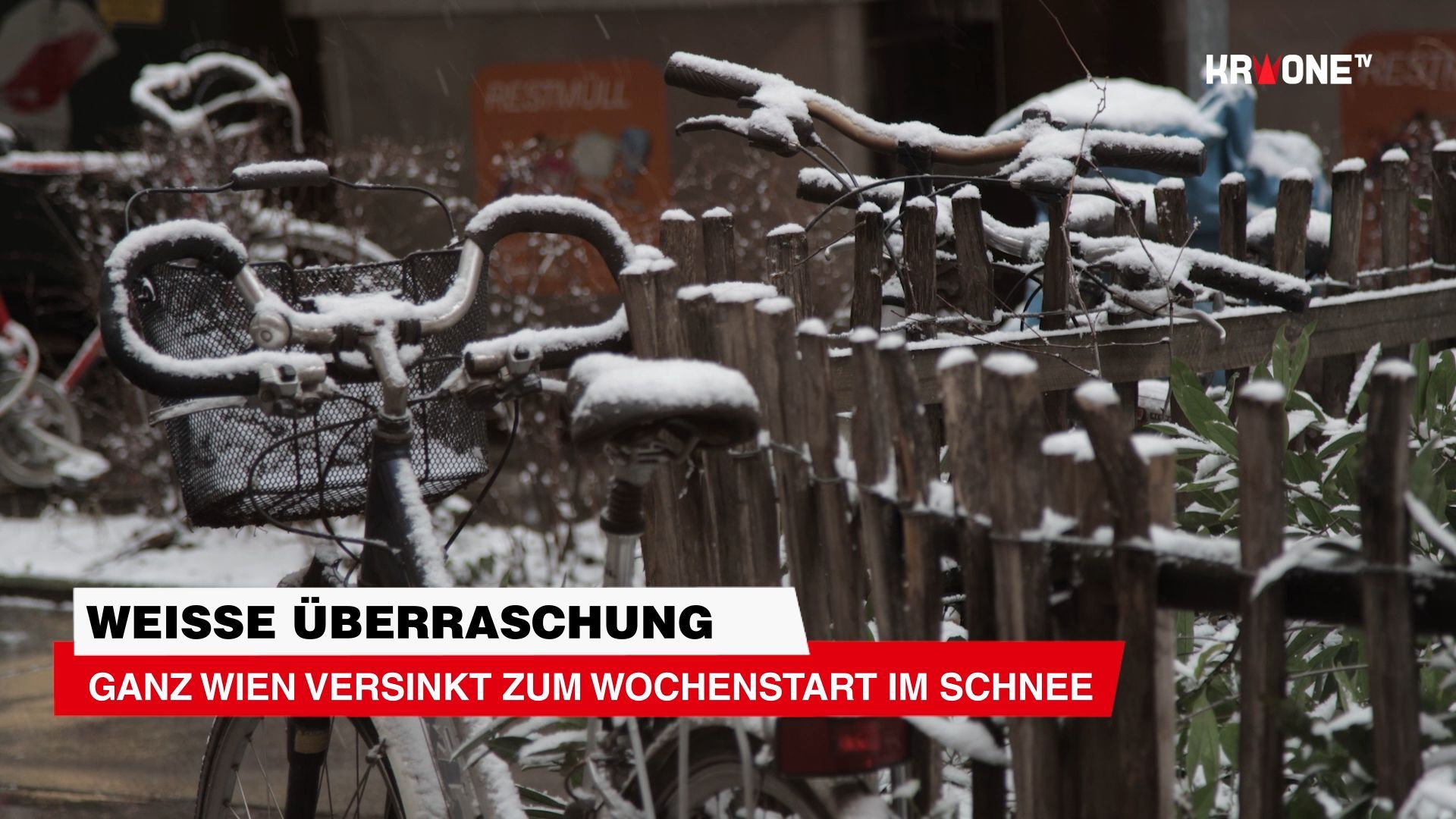 Video: Weißer Wochenstart: Dichter Schneefall in Wien