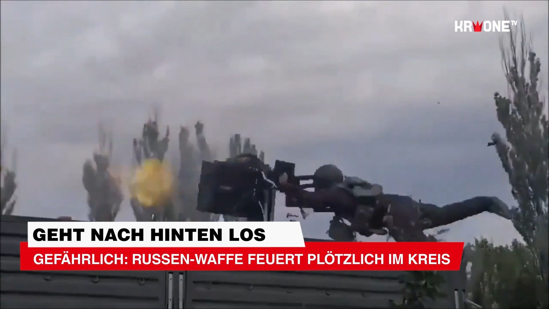 Dangerous: Russian weapon suddenly fires in a circle