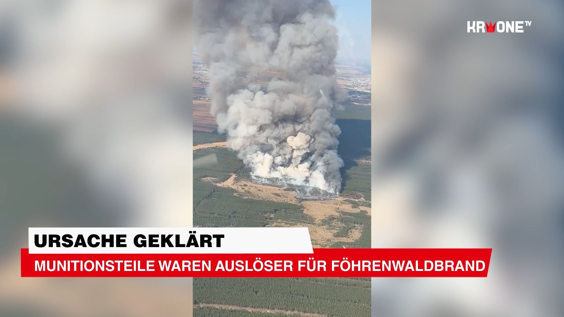 Video: Munitionsteile waren Auslöser für Föhrenwaldbrand