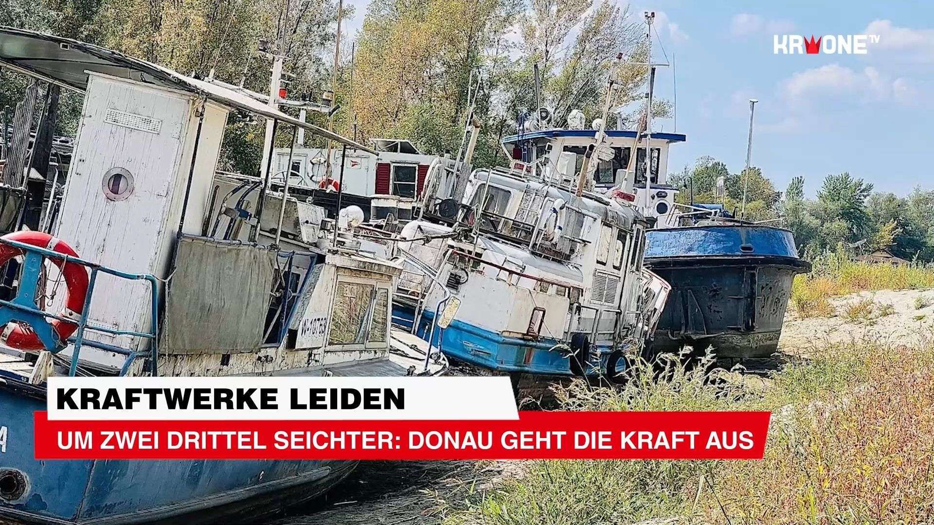 Video: Um zwei Drittel seichter: Donau geht die Kraft aus