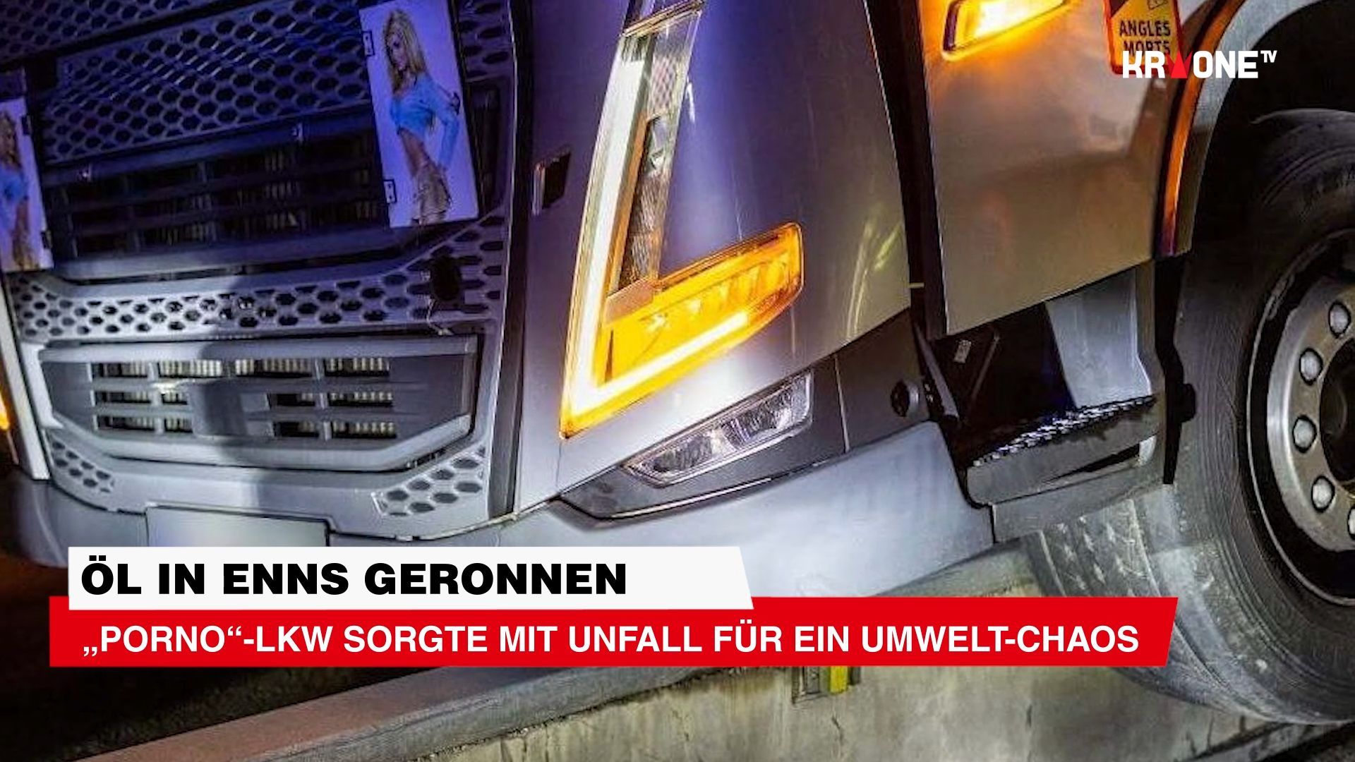 Video: Lkw sorgte mit Unfall für ein Umwelt-Chaos