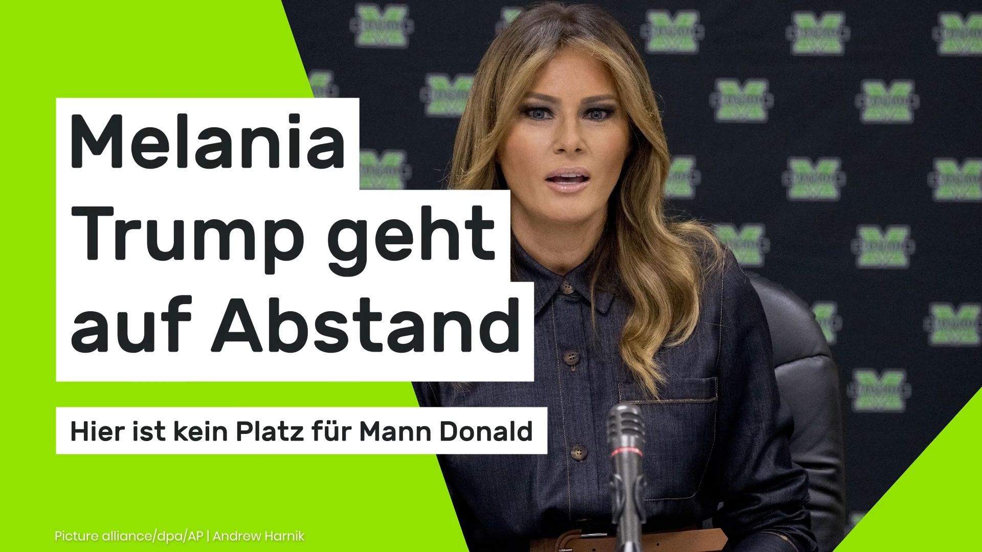 Video: Melania Trump geht auf Abstand: Hier ist kein Platz für Mann Donald