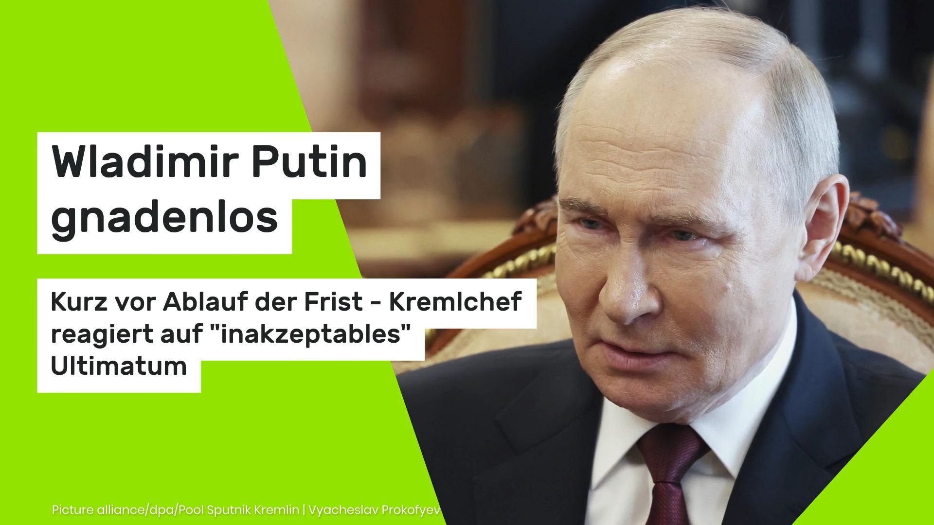 Video: Wladimir Putin gnadenlos: Kurz vor Ablauf der Frist - Kremlchef reagiert auf "inakzeptables" Ultimatum