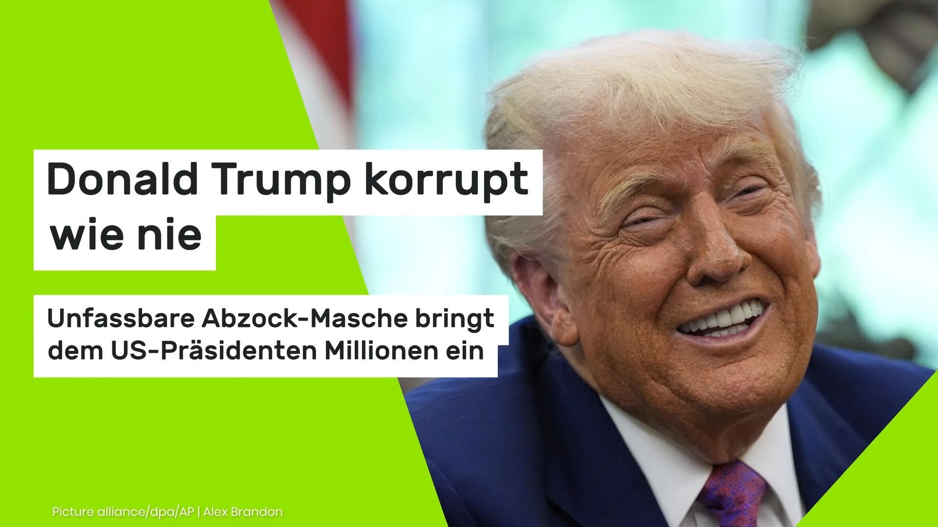 Video: Donald Trump korrupt wie nie: Unfassbare Abzock-Masche bringt dem US-Präsidenten Millionen ein