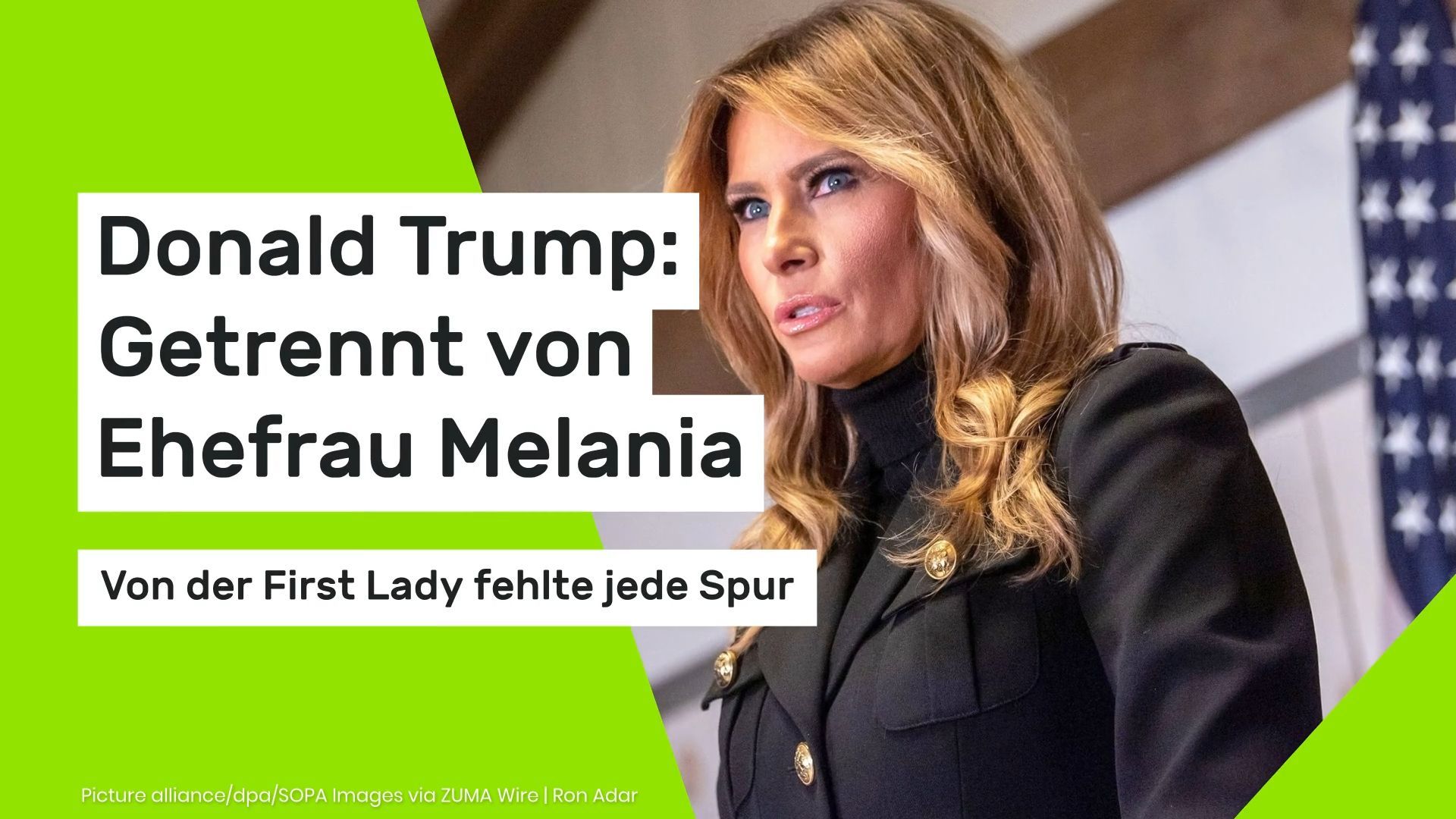 Video: Donald Trump: Getrennt von Ehefrau Melania: Von der First Lady fehlte jede Spur