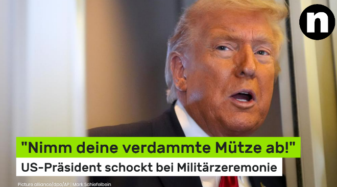 Video: Donald Trump: "Nimm deine verdammte Mütze ab!" US-Präsident schockt bei Militärzeremonie