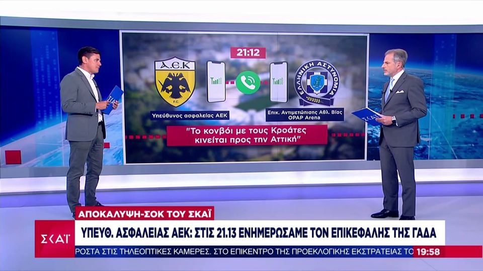 Ο Υπ. Ασφαλείας της ΑΕΚ ενημέρωσε εγκαίρως τον Γενικό Αστυνομικό Διευθυντή Αττικής (VID)