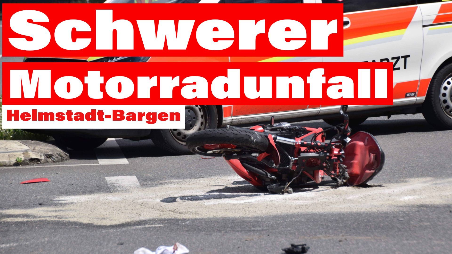 Schwerer Verkehrsunfall auf B292 bei Helmstadt: Motorradfahrer schwer verletzt