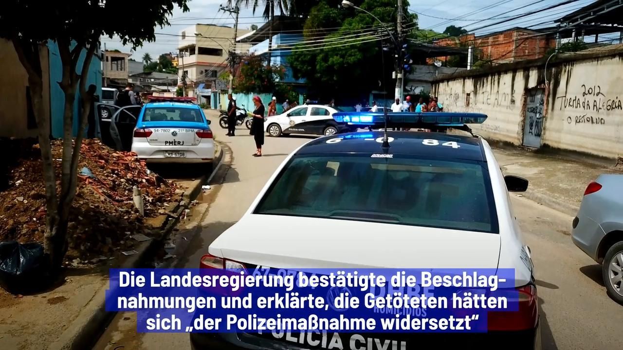Video: Mindestens 64 Tote bei tödlichstem Polizeieinsatz in Rio de Janeiro