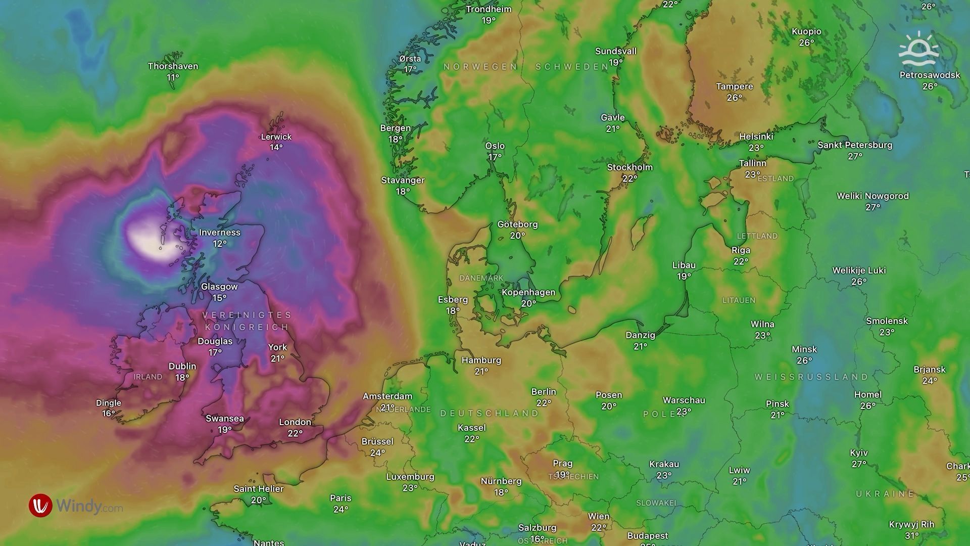 Video: Mächtiges Sturmtief über der Nordsee erwartet - Böen in Orkanstärke
