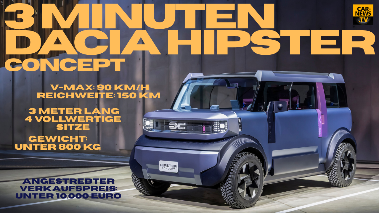 3 Minutes Dacia Hipster - A Meaningful Study on E-Mobility and Upgraded Dacia Success Models!