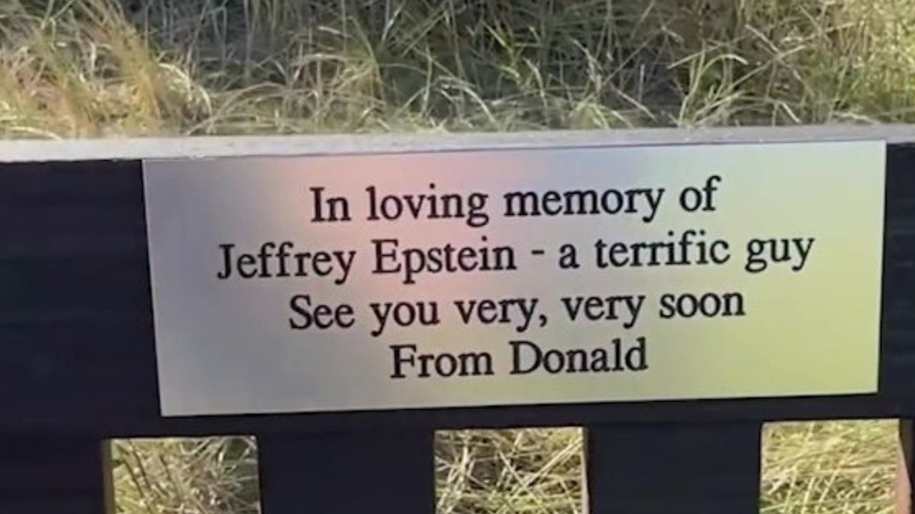 Video: Jeffrey-Epstein-Gedenktafel auf Trumps Golfplatz in Aberdeen angebracht