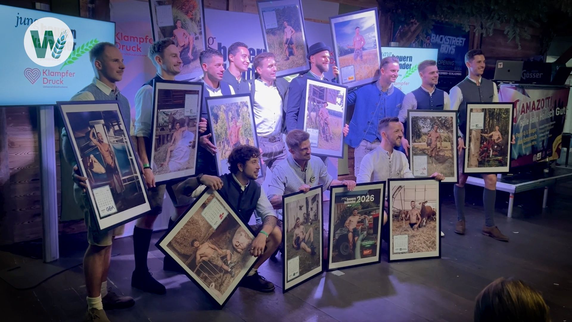 Jungbauernkalender 2026: Models present their pictures at the Vienna Kaiserwiesn