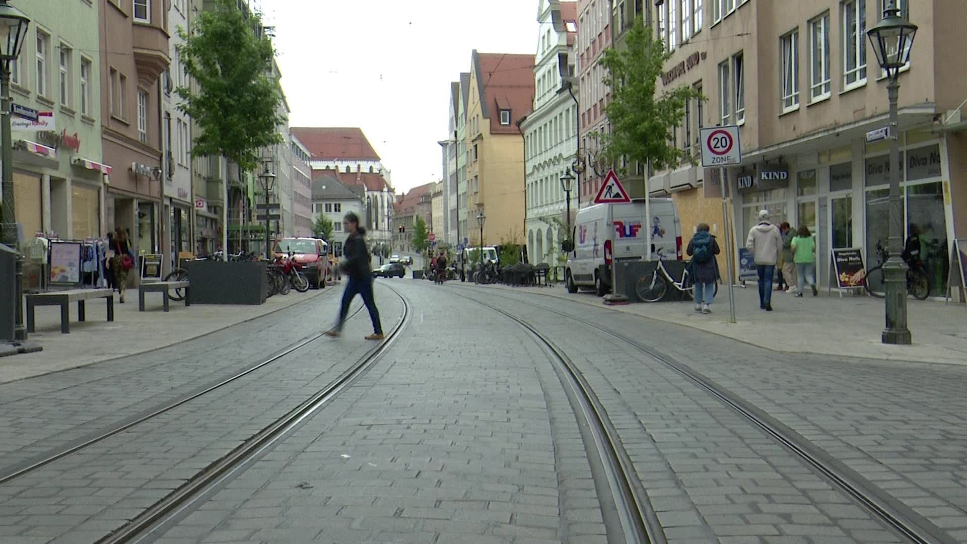 Video: Karolinenstraße in Augsburg - Flaniermeile soll zu neuem Leben erweckt werden