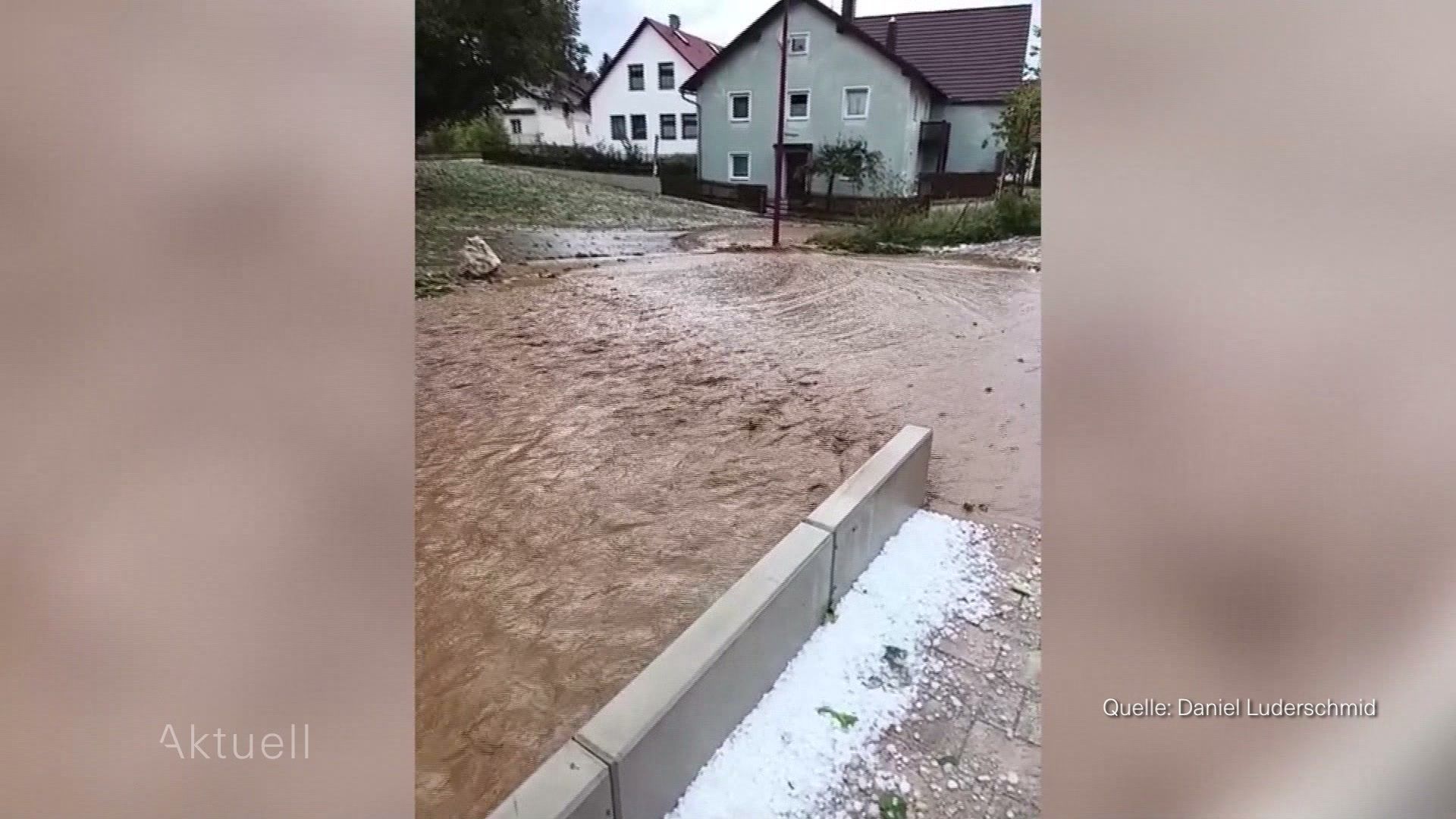 Video: Starkregen in der Region – Rehau besonders betroffen