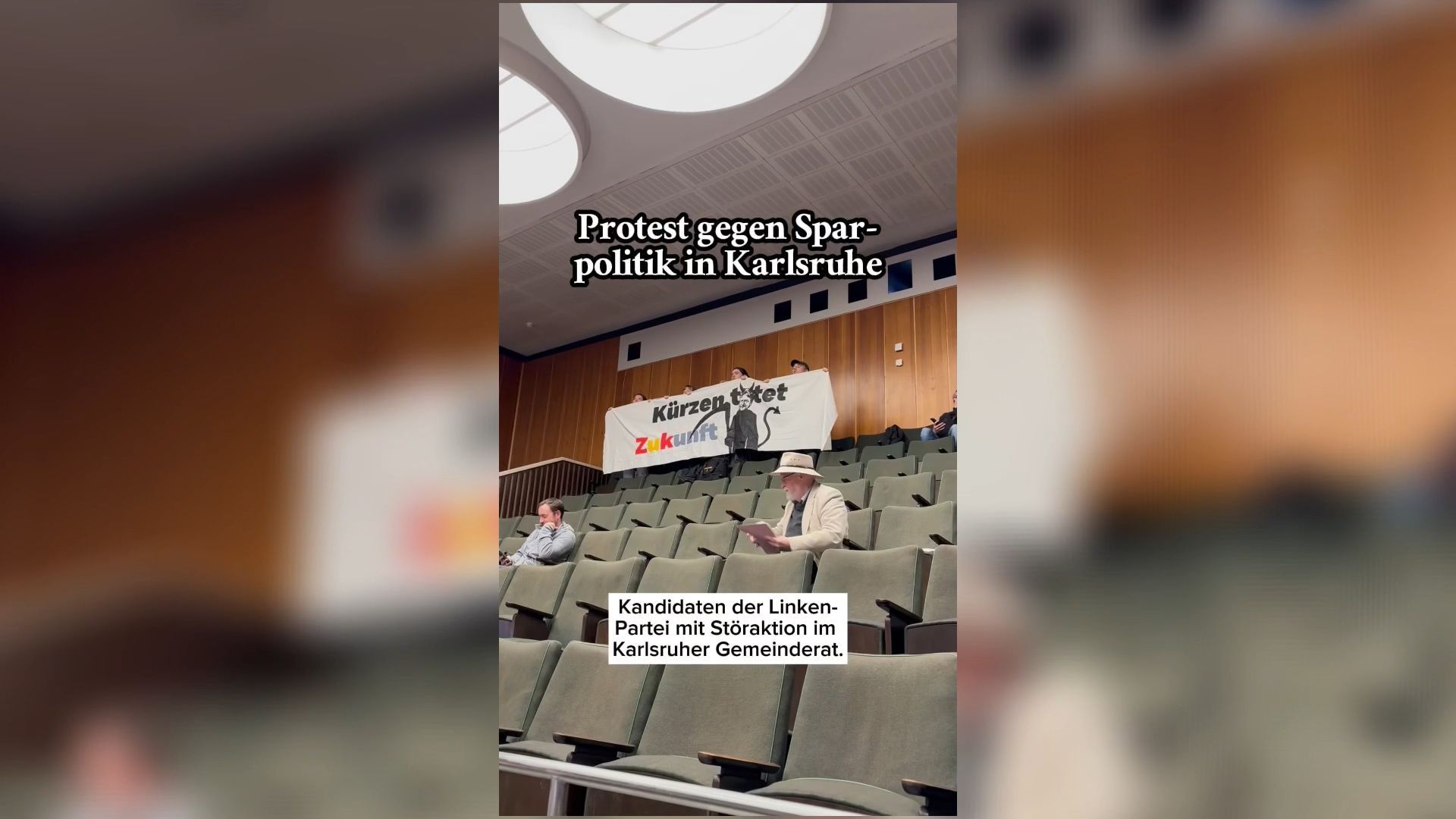 Video: Kandidierende der Linken stören Gemeinderatssitzung in Karlsruhe