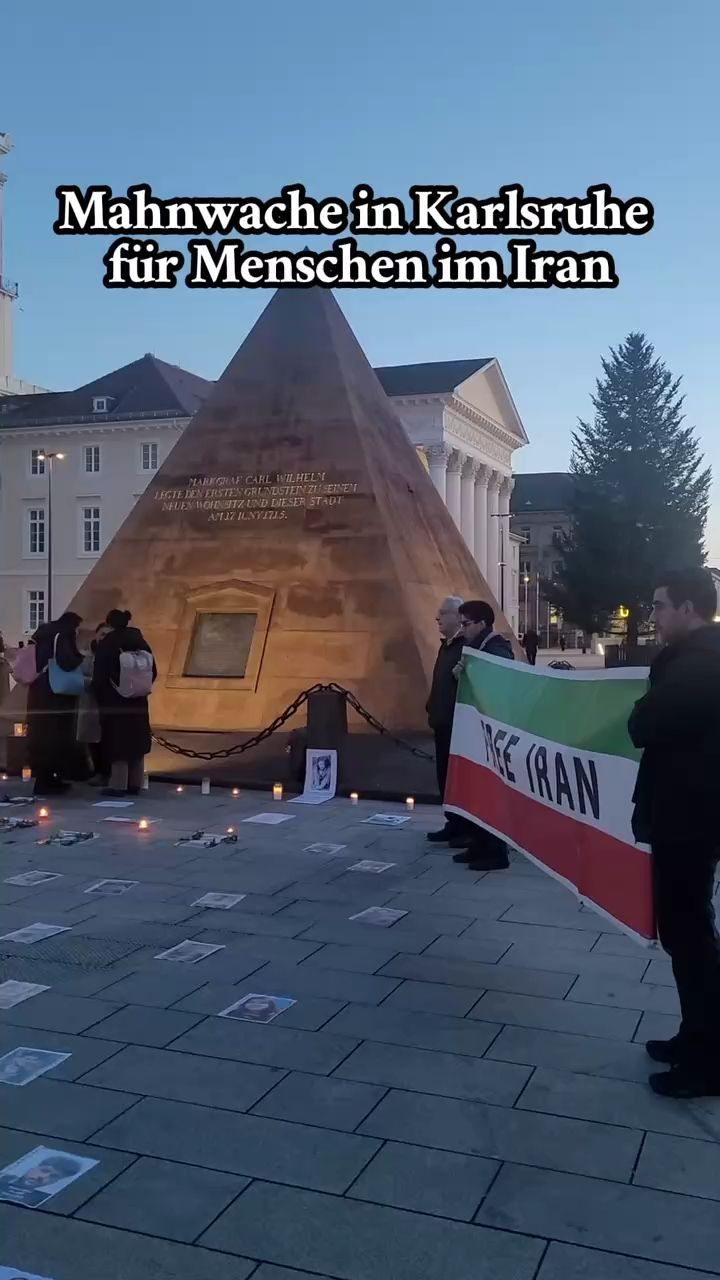 Video: Karlsruher Mahnwache auf dem Marktplatz für die Menschen im Iran