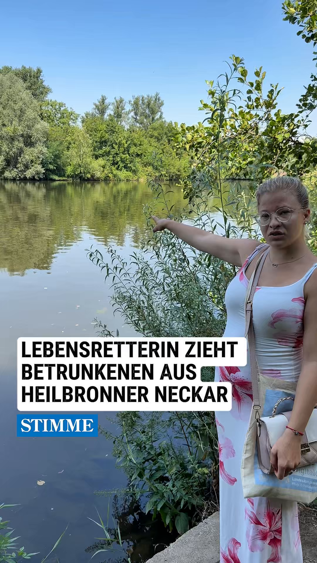 Video: Lebensretterin zieht Betrunkenen aus Heilbronner Neckar