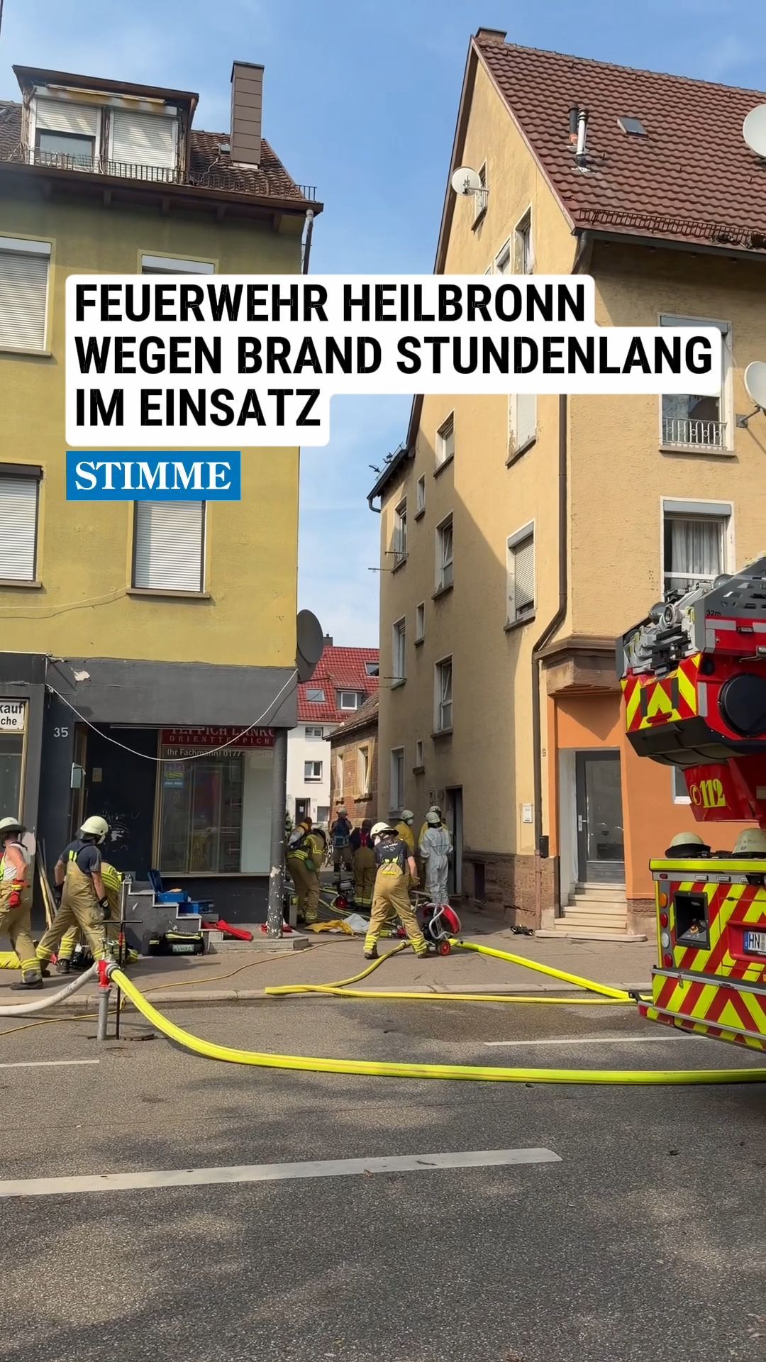 Video: Feuerwehr Heilbronn wegen Brand stundenlang im Einsatz