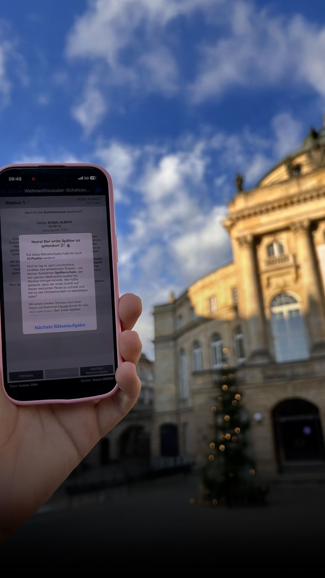 Video: Im Test: Digitale Weihnachtsschatzsuche in Chemnitz