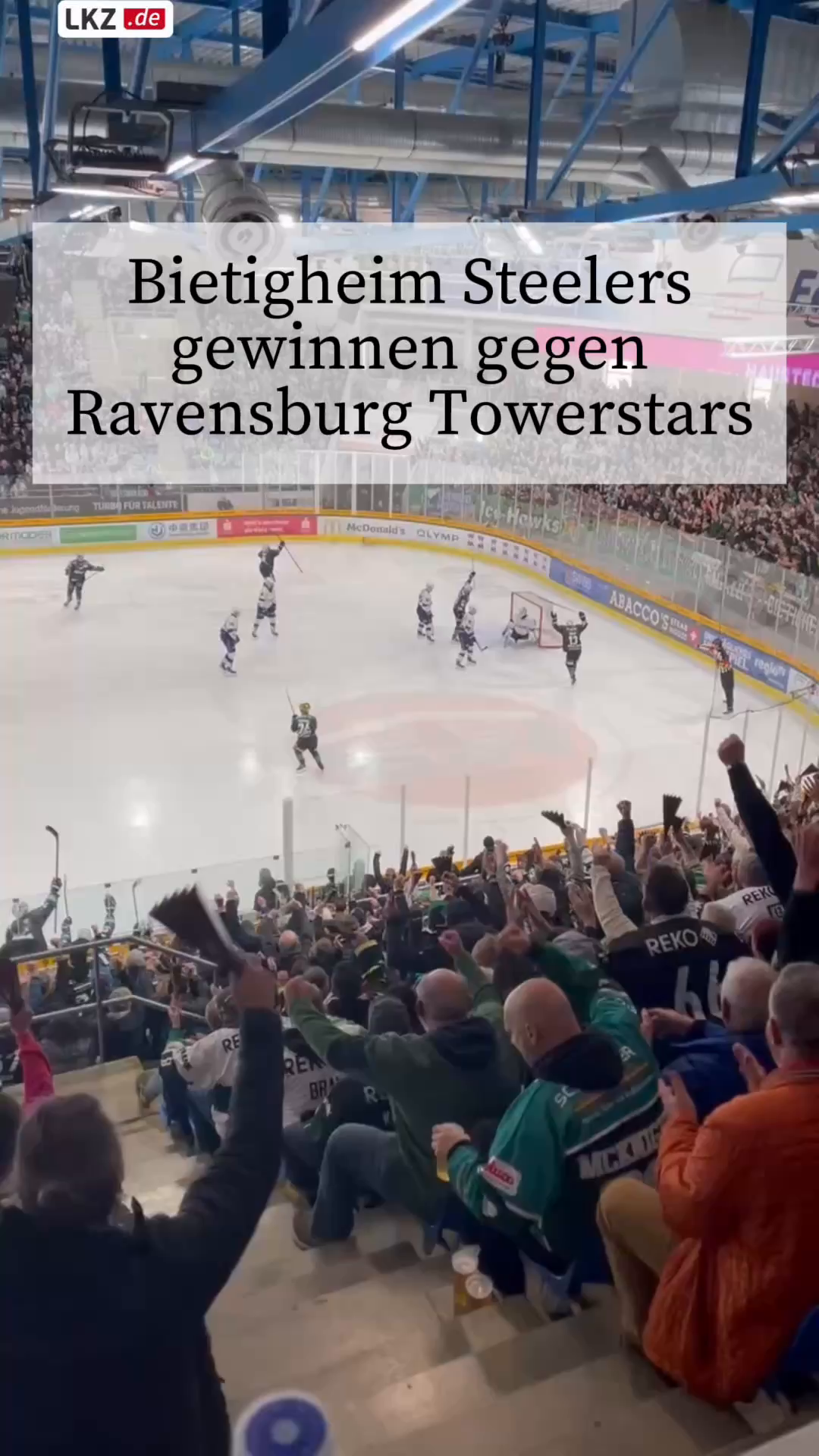 Video: Playoffs der DEL 2: Bietigheim Steelers gewinnen gegen Ravensburg Towerstars